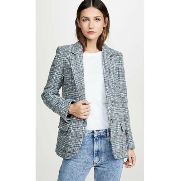 Isabel marant kice plaid blazer jacket women’s size‎ 34 - Picture 1 of 11